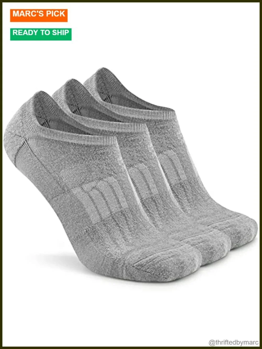 No Show Merino Wool Athletic Running Socks with Non-Slip Grips Low Cut Thin Soft
